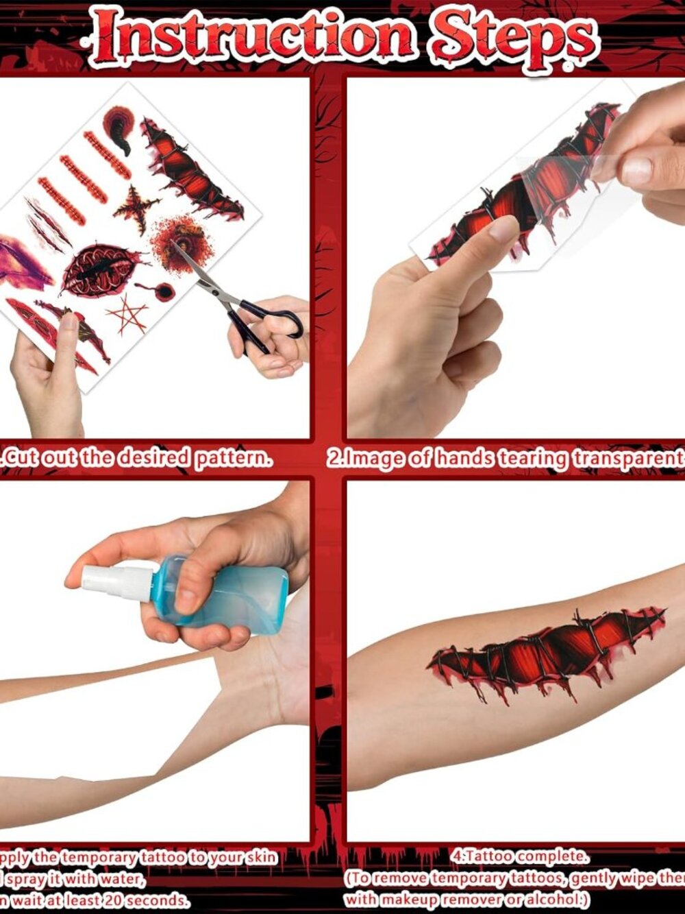 Halloween temporary tattoos - Picture 5 of 6